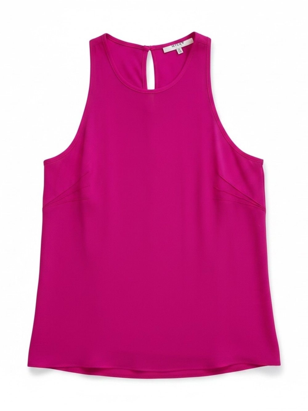 MILLY Hot Pink Silk Sleeveless Shell Blouse Keyhole Back - $229 Size 2